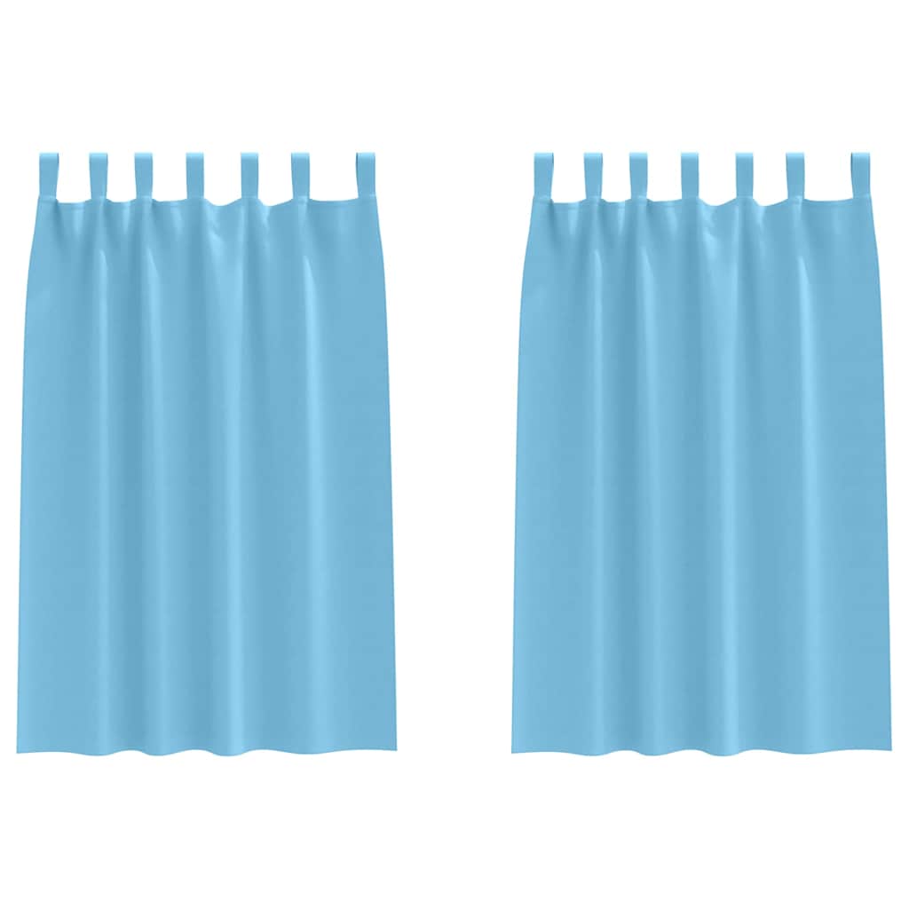Vidaxl zwart-out gordijnen met ringen 2 pcs lichtblauw 175 x 140 cm