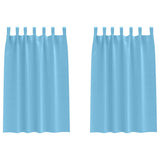 Vidaxl zwart-out gordijnen met ringen 2 pcs lichtblauw 175 x 140 cm
