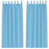 Vidaxl zwart-out gordijnen met ringen 2 pcs lichtblauw 260 x 140 cm