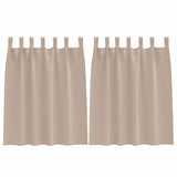 Vidaxl zwart-out gordijnen met ringen 2 pcs taupe 140 x 140 cm