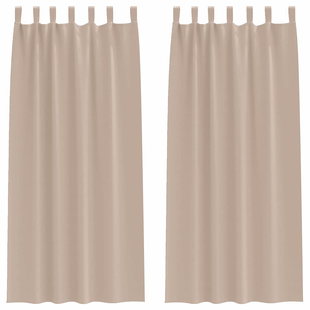 Vidaxl zwart-out gordijnen met ringen 2 pcs taupe 245 x 140 cm
