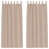 Vidaxl zwart-out gordijnen met ringen 2 pcs taupe 260 x 140 cm