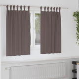 Vidaxl zwart-out gordijnen met ringen 2 pcs donkerbruin 140 x 140 cm