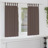 Vidaxl zwart-out gordijnen met ringen 2 pcs donkerbruin 175 x 140 cm