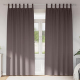 Vidaxl zwart-out gordijnen met ringen 2 pcs donkerbruin 225 x 140 cm