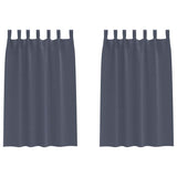 Vidaxl zwart-out gordijnen met ringen 2 pcs antraciet 175 x 140 cm