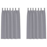 Vidaxl zwart-out gordijnen met ringen 2 pcs lichtgrijs 175 x 140 cm