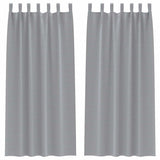 Vidaxl zwart-out gordijnen met ringen 2 pcs lichtgrijs 260 x 140 cm