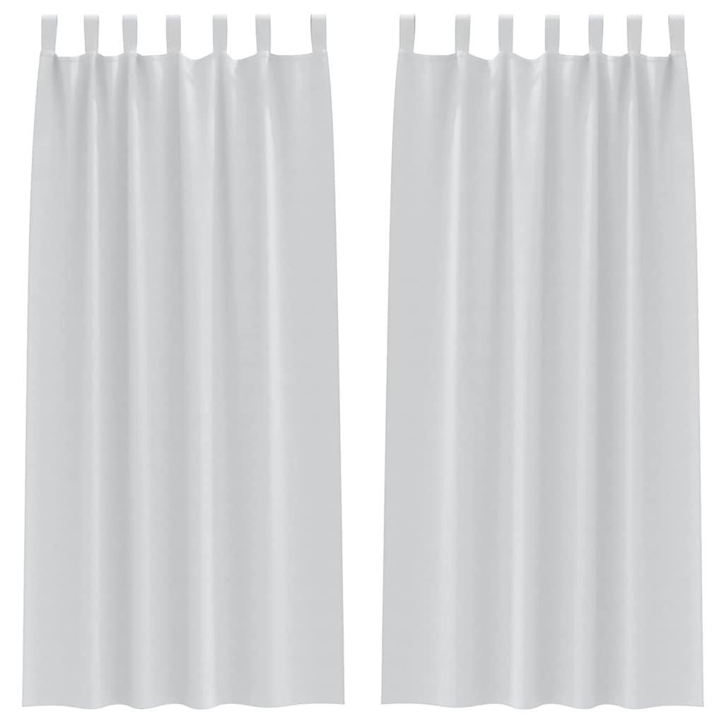 Vidaxl zwart-out gordijnen met ringen 2 pcs bleekgrijs 260 x 140 cm