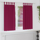 Vidaxl zwart-out gordijnen met ringen 2 pcs wijnrood 175 x 140 cm