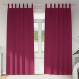 Vidaxl zwart-out gordijnen met ringen 2 pcs wijnrood 225 x 140 cm