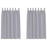 Vidaxl zwart-out gordijnen met ringen 2 pcs metaalgrijs 175 x 140 cm
