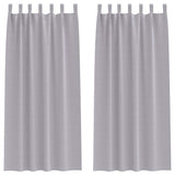Vidaxl zwart-out gordijnen met ringen 2 pcs metaalgrijs 260 x 140 cm
