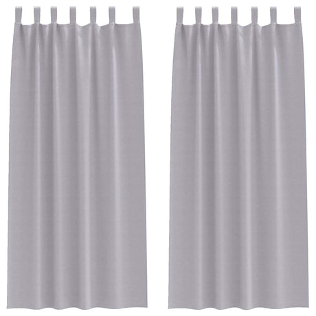 Vidaxl zwart-out gordijnen met ringen 2 pcs metaalgrijs 260 x 140 cm