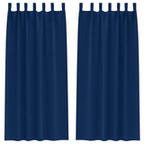 Vidaxl zwart-out gordijnen met ringen 2 pcs donkerblauw 260 x 140 cm