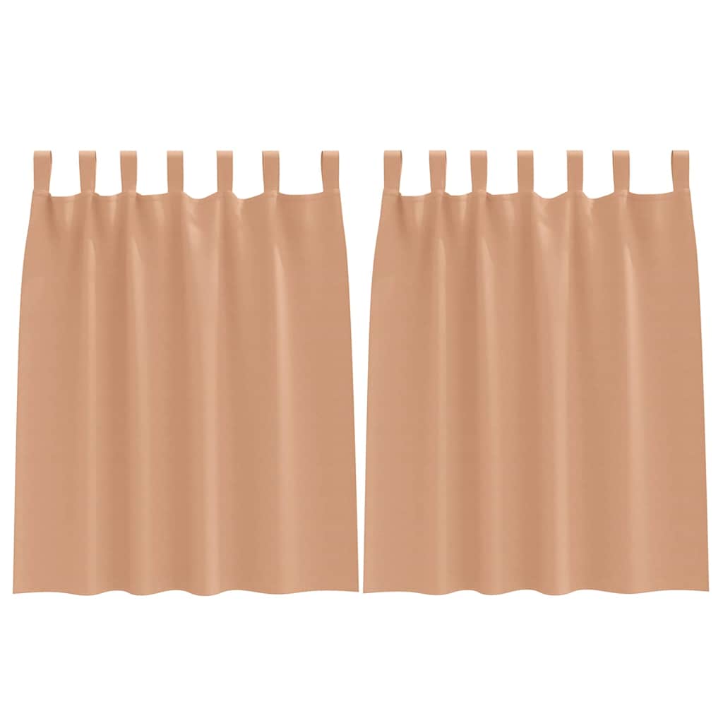 Vidaxl zwart-out gordijnen met ringen 2 pcs licht bruin 140 x 140 cm
