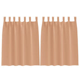 Vidaxl zwart-out gordijnen met ringen 2 pcs licht bruin 140 x 140 cm