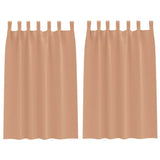 Vidaxl zwart-out gordijnen met ringen 2 pcs licht bruin 175 x 140 cm