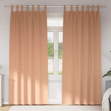 Vidaxl zwart-out gordijnen met ringen 2 pcs licht bruin 225 x 140 cm