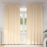 Vidaxl zwart-out gordijnen met ringen 2 pcs crème 225 x 140 cm