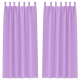 Vidaxl zwart-out gordijnen met ringen 2 pcs paars 260 x 140 cm