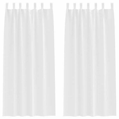 Vidaxl zwart-out gordijnen met ringen 2 pcs puur wit 245 x 140 cm