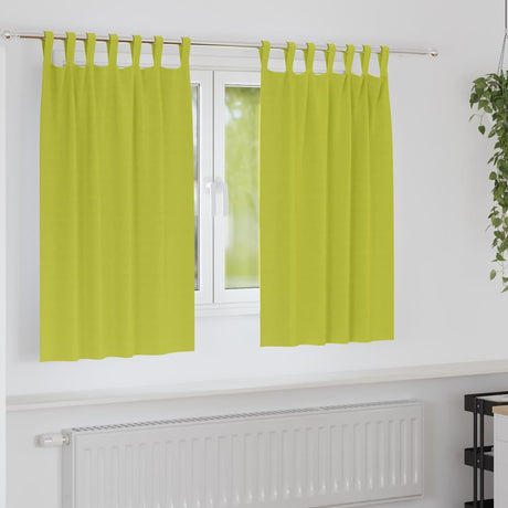 Vidaxl zwart-out gordijnen met ringen 2 pcs groen 140 x 140 cm