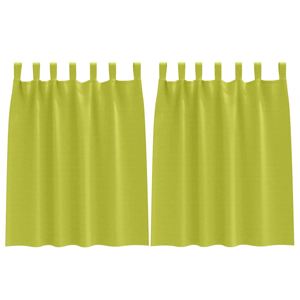 Vidaxl zwart-out gordijnen met ringen 2 pcs groen 140 x 140 cm