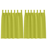 Vidaxl zwart-out gordijnen met ringen 2 pcs groen 140 x 140 cm
