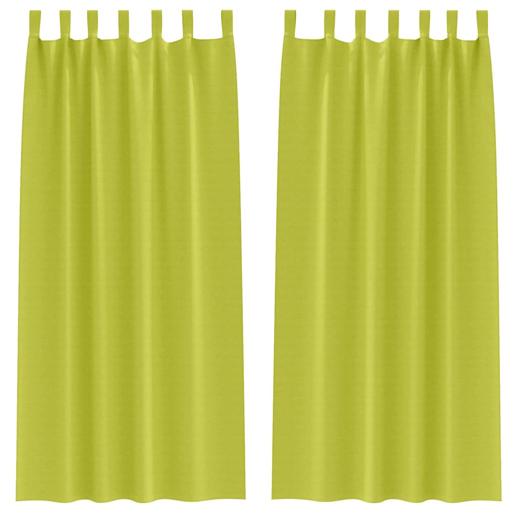 Vidaxl zwart-out gordijnen met ringen 2 pcs groen 225 x 140 cm