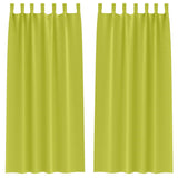 Vidaxl zwart-out gordijnen met ringen 2 pcs groen 260 x 140 cm