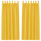 Vidaxl zwart-out gordijnen met ringen 2 pcs mosterdgeel 260 x 140 cm