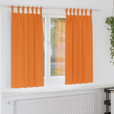 Vidaxl zwart-out gordijnen met ringen 2 pcs feloranje 175 x 140 cm