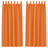 Vidaxl zwart-out gordijnen met ringen 2 pcs feloranje 245 x 140 cm