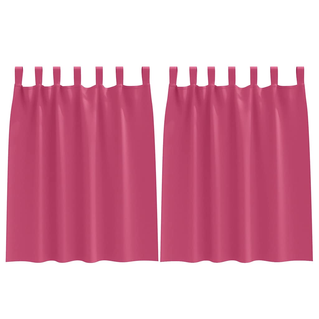 Vidaxl zwart-out gordijnen met ringen 2 pcs felroze 140 x 140 cm