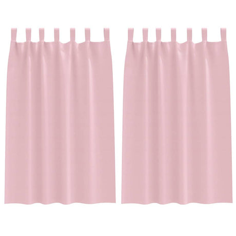 Vidaxl zwart-out gordijnen met ringen 2 pcs babyroze 175 x 140 cm
