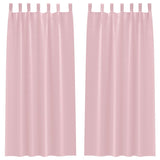 Vidaxl zwart-out gordijnen met ringen 2 pcs babyroze 245 x 140 cm