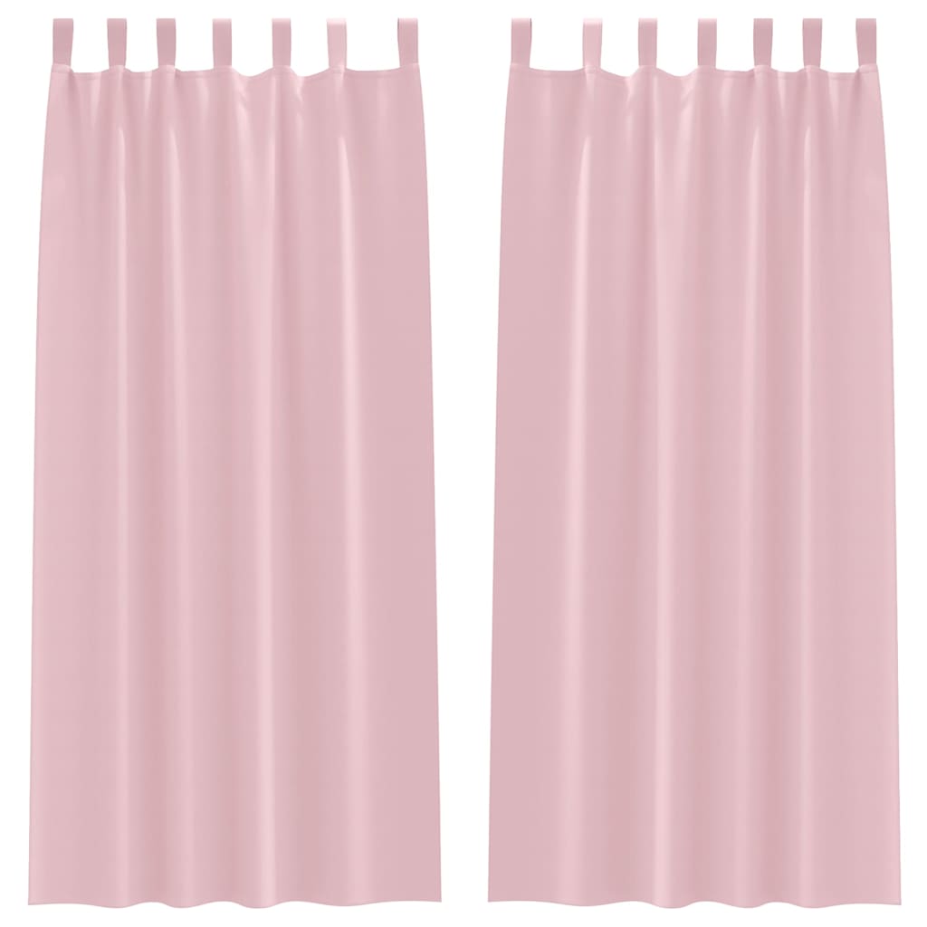 Vidaxl zwart-out gordijnen met ringen 2 pcs babyroze 260 x 140 cm