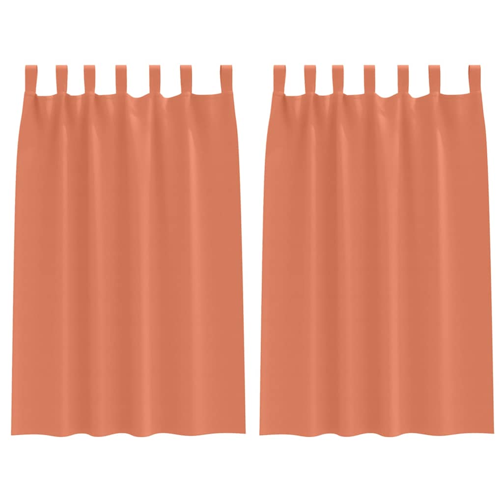 Vidaxl zwart-out gordijnen met ringen 2 pcs terracotta 175 x 140 cm