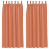 Vidaxl zwart-out gordijnen met ringen 2 pcs terracotta 245 x 140 cm