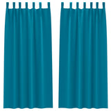 Vidaxl zwart-out gordijnen met ringen 2 pcs turquoise 260 x 140 cm