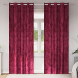 Vidaxl velvet gordijnen 2 st wijnrood 245 x 140 cm fluweel