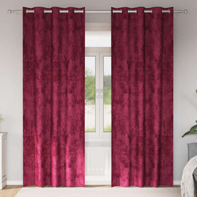Vidaxl velvet gordijnen 2 st wijnrood 245 x 140 cm fluweel