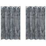 Vidaxl velvet gordijnen 2 pcs zilvergrijs 175 x 140 cm fluweel