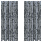 Vidaxl velvet gordijnen 2 pcs zilvergrijs 225 x 140 cm fluweel