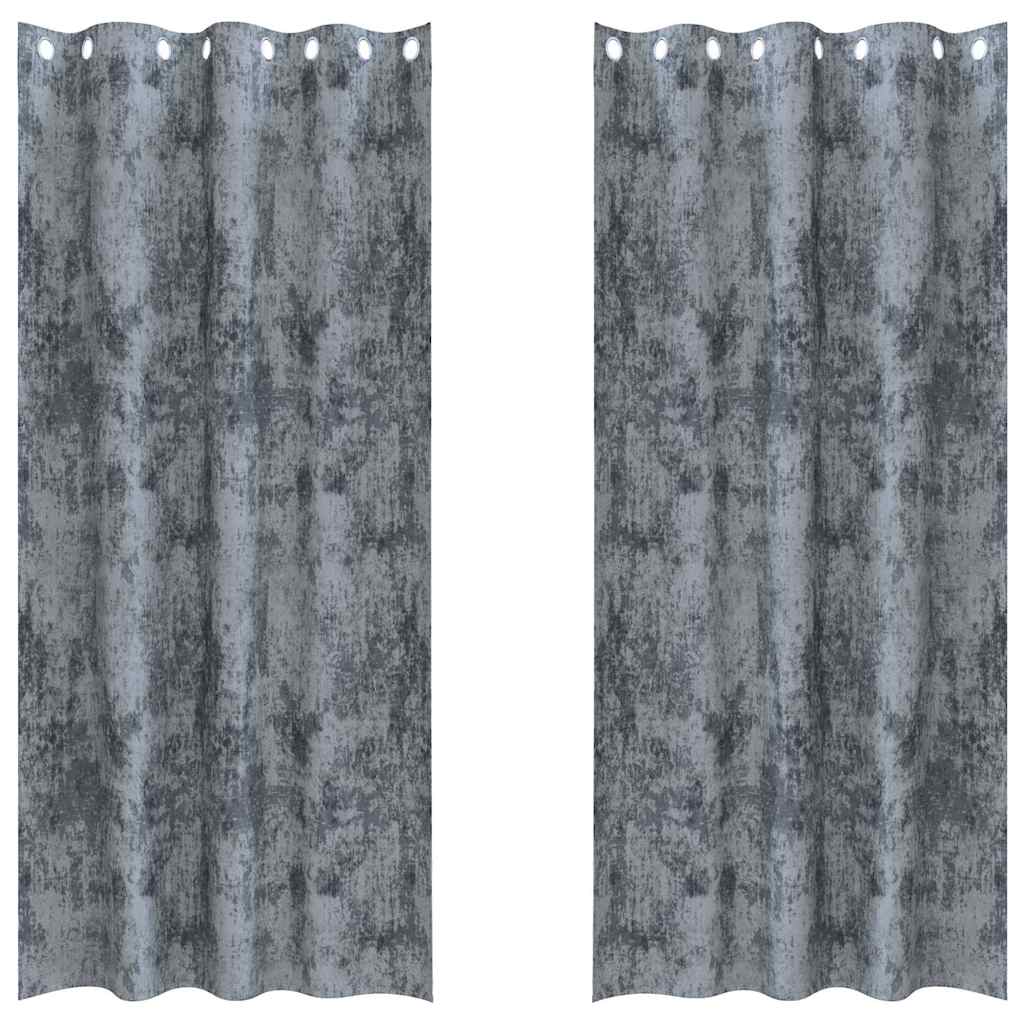 Vidaxl velvet gordijnen 2 pcs zilvergrijs 260 x 140 cm fluweel