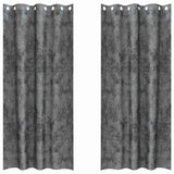 Vidaxl velvet gordijnen met gordijnen 2 pcs grijs 260 x 140 cm fluweel