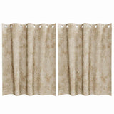 Vidaxl velvet gordijnen met gordijnen 2 pcs crème 140 x 140 cm fluweel