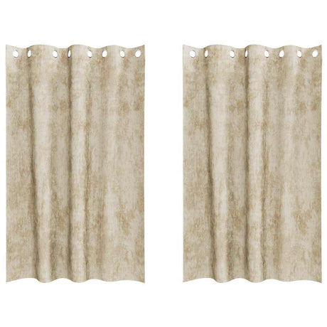 Vidaxl velvet gordijnen met gordijnen 2 pcs crème 175 x 140 cm fluweel