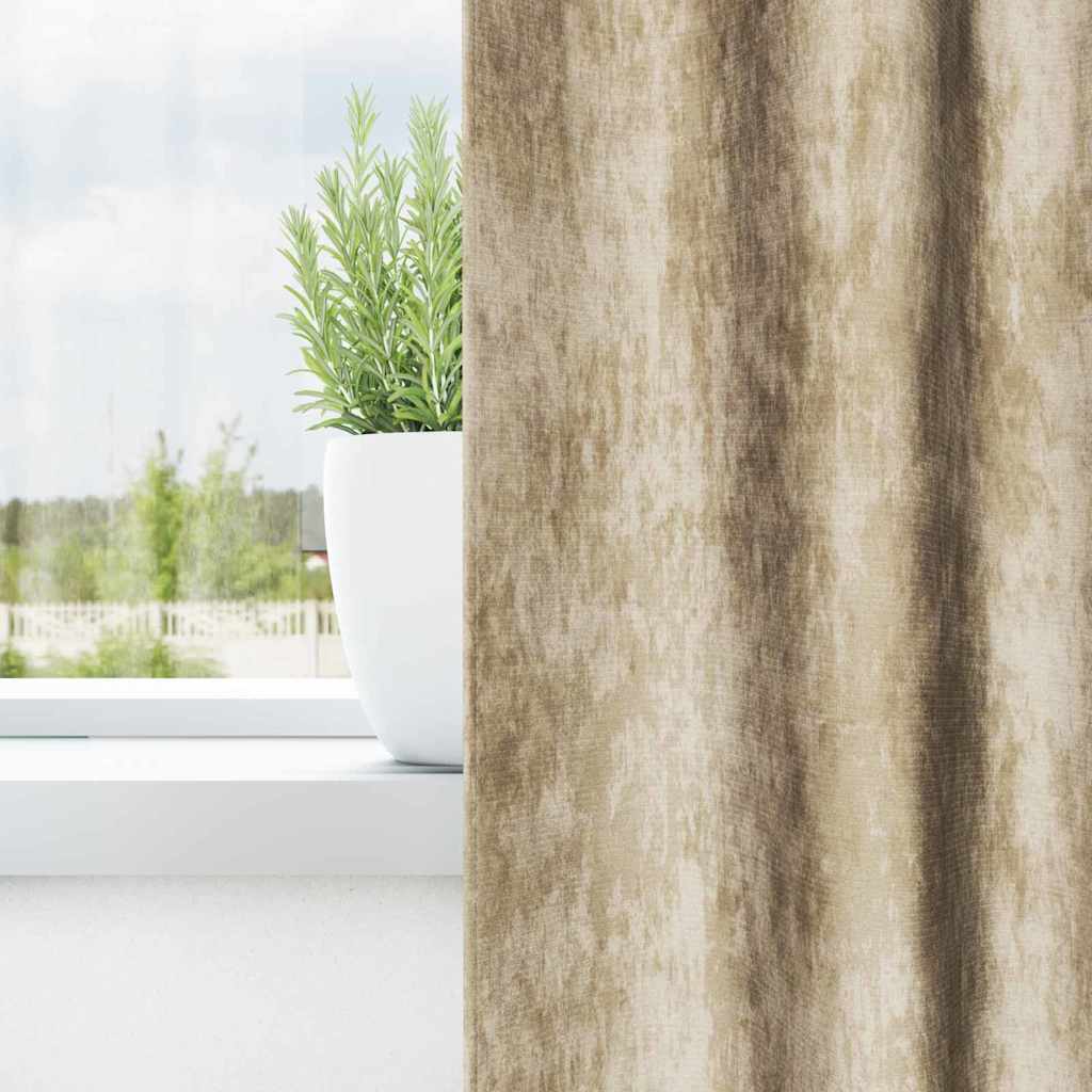 Vidaxl velvet gordijnen met gordijnen 2 pcs crème 245 x 140 cm fluweel